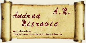 Andrea Mitrović vizit kartica